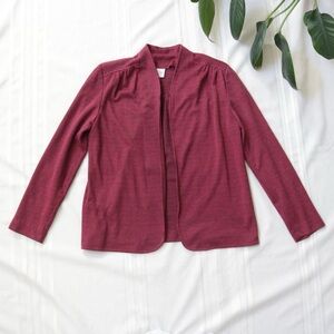 Graff magenta pink and black houndstooth patterned open blazer